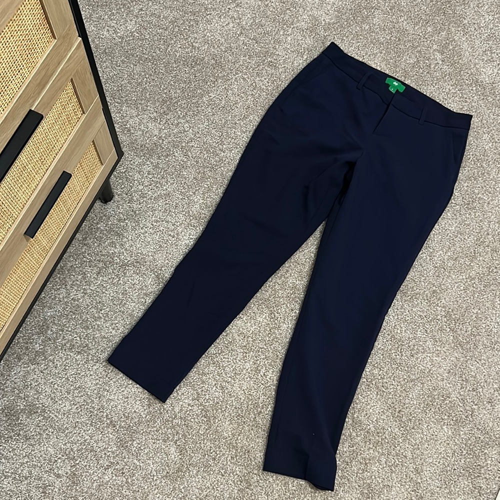 navy ankle trouser